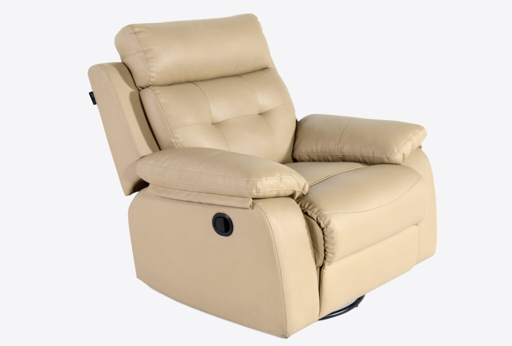Half Leather Single Seater Recliner Chair