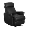 Sleek Black PVC Manual Single Seater Recliner Chair