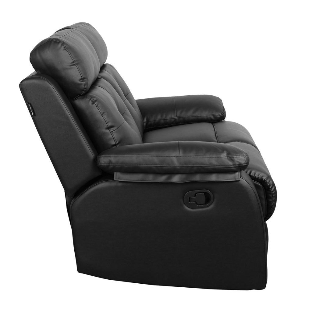2 Seater Black Recliner Chair Ohio