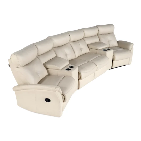 Modena - 4 Seater Curve TV Recliner Sofa
