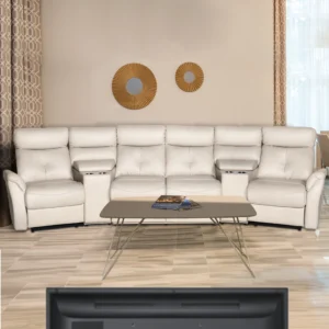 Modena - 4 Seater Curve TV Sectional Recliner Sofa