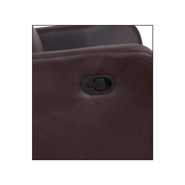 Single Seater Manual Recliner Chair - Sleek Brown PVC