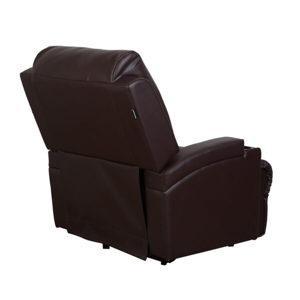 Single Seater Recliner with Cupholder - TV Chair Brown