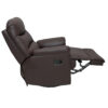 Single Seater Wave Recliner Chair - Swivel Glider Brown