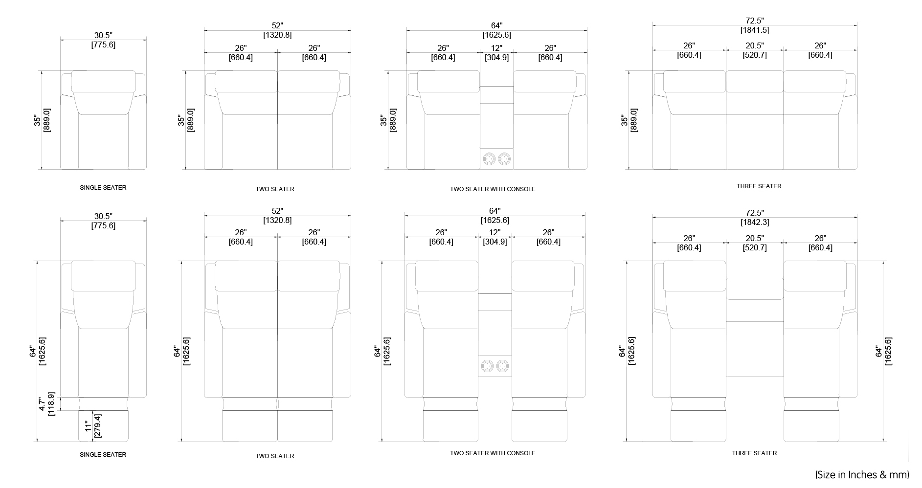 Single Seater Recliner Sofa Bello