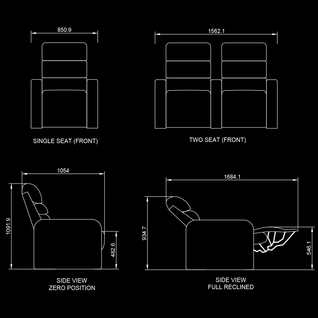 Home Theater Recliner Chair Style802M Red Multiplex Cinema Recliner