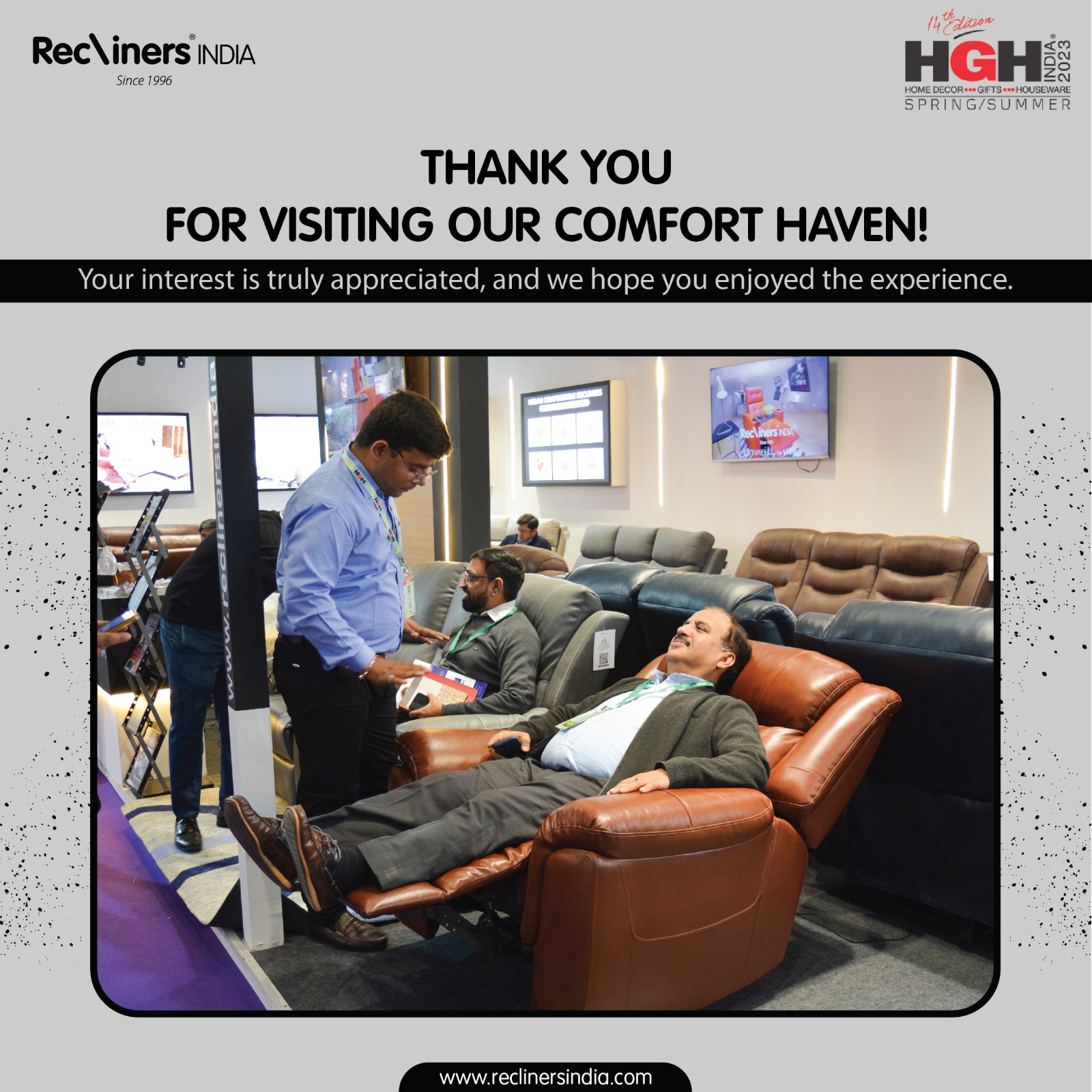 Recliners India HGH, India Expo Center & Mart Event 2023
