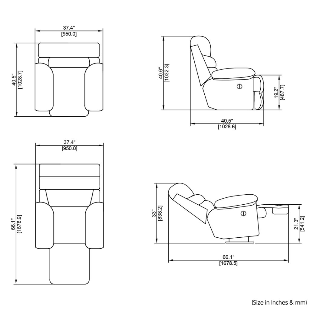 Single Seater Recliner Chair Green Style 163 Recliner Sofa