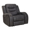 Single Seater Motorized Recliner Sofa with Adjustable Power Headrest - Silk Grey