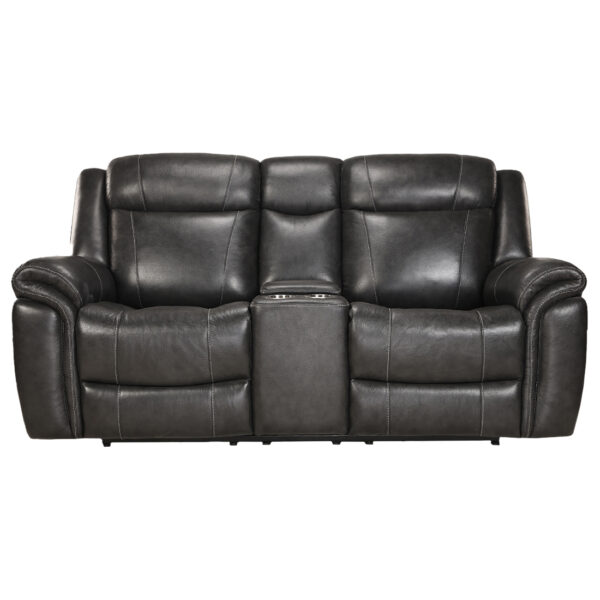 Two seater motorized recliner sofa with console – Adge