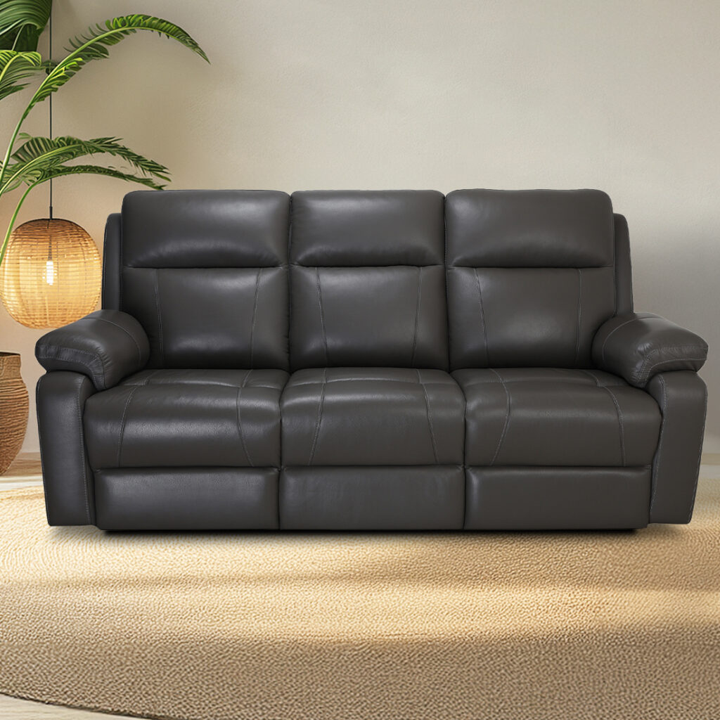 recliner sofa, recliner chair, leather recliner sofa, living room recliner, three seater recliner, half leather recliner, luxury recliner