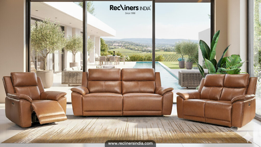 Recliners Sofa India with Recliners India, Choosing Recliners for Villas, Premium Recliners Sofa India with Recliners India, recliners in villas, recliners chair in elite class villa 